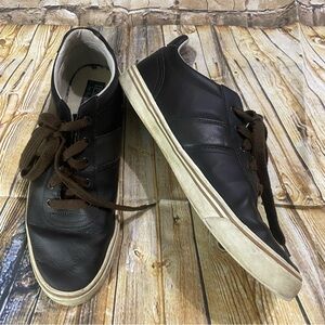 Polo Ralph Lauren Hanford Brown Leather Sneakers Size 11.5